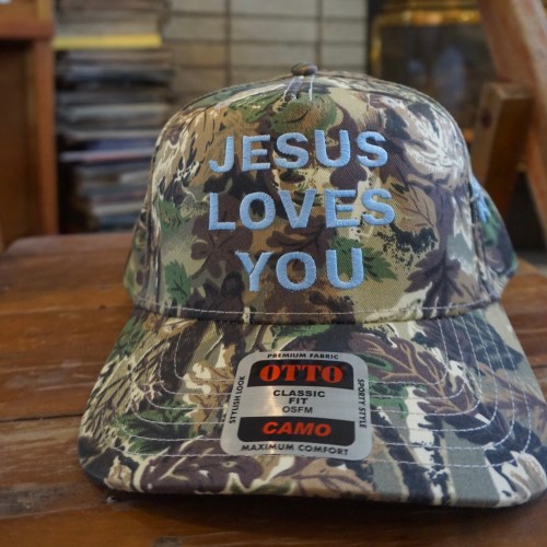 Jesus Loves You Camo Hat - Blue